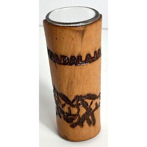 Guadalajara Leather-Wrapped Shot Glass With Horse Design